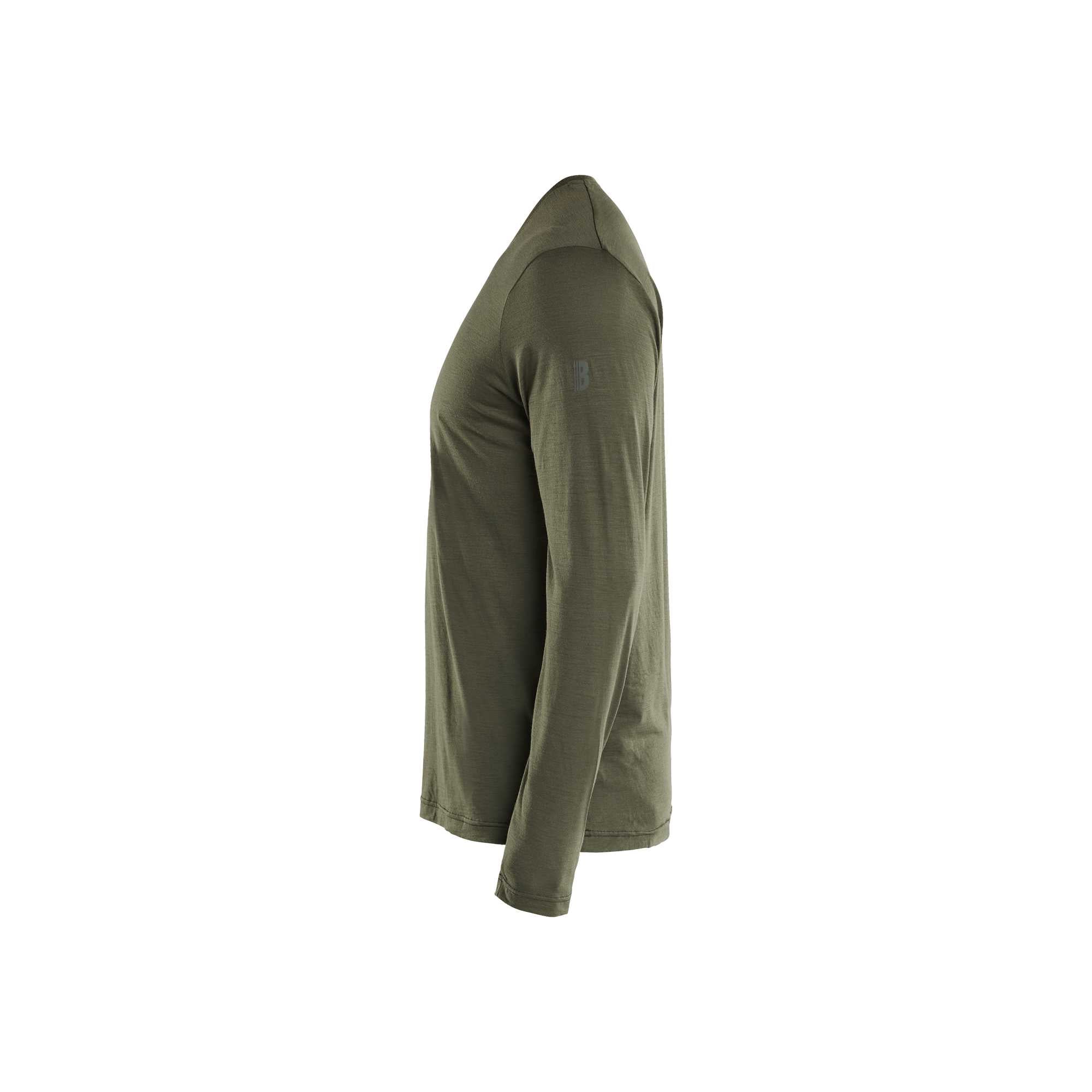 BLAKLADER 35381743 Long sleeved Merino Wool T shirt Long Sleeve Work T-Shirt MEN - 85% Merino Wool